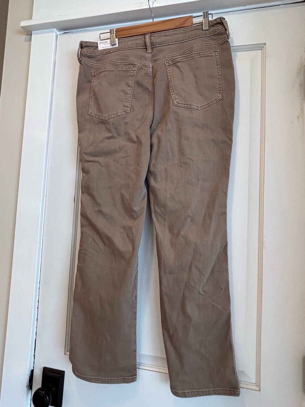 NWT Chico’s Tan Pull On Jeans size 2R - Picture 2 of 4